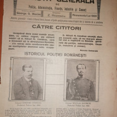 RARA - REVISTA GENERALA - REVISTA POLITIE IUNIE 1928 / ISTORICUL POLITIEI ...