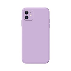 Husa pentru Apple iPhone 14 Flippy, Liquid Silicone, cu Microfibra pe interior, Protectie Antisoc, Grass purple, Mov foto