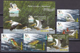 Romania 2012 fauna pasari acvatice serie + colita MNH, Nestampilat