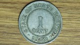 North Borneo / Borneo de nord - moneda de colectie rara - 1 cent 1938 - valoare catalog mare, greu de gasit !