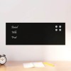 VidaXL Tablă magnetică de perete neagră 80x30 cm, sticlă securizată