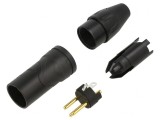 3 Pin Metal Plug with Straight Cord