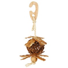 Minge impletita cu franghie de sisal pentru pasari 5,5 cm foto