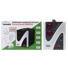 Resigilat : Stabilizator de tensiune SilverCloud 2000VA 1200W 9.1A iesire 230V &plusmn;