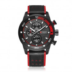 Ceas de mana barbati casual - Curren M8250 BLACK/RED foto