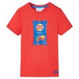 Tricou pentru copii cu m&acirc;neci scurte, roșu, 116