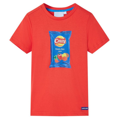 Tricou pentru copii cu m&amp;acirc;neci scurte, roșu, 116 foto