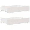 Gossi sertare de pat, 2 buc., 80x55x16 cm, alb, lemn masiv de pin