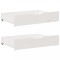 Gossi sertare de pat, 2 buc., 80x55x16 cm, alb, lemn masiv de pin