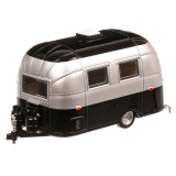 Macheta Rulota Airstream Bambi Sport 1974, scara 1:24, argintiu cu negru, GreenLight