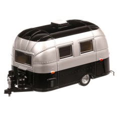 Macheta Rulota Airstream Bambi Sport 1974, scara 1:24, argintiu cu negru, GreenLight