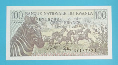 Rwanda 100 Francs 1978 &amp;#039;Zebre&amp;#039; UNC serie: BY187884 foto