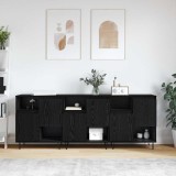 Cumpara ieftin Bufeturi 3 pcs Stejar negru 180 x 35 x 70 cm Lemn compozit