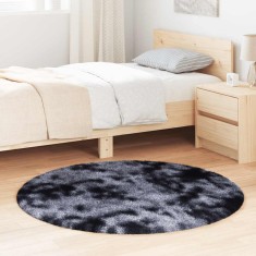 vidaXL Covor shaggy cu pom &icirc;nalt, NAVARRA, gri &icirc;nchis, 120x120 cm
