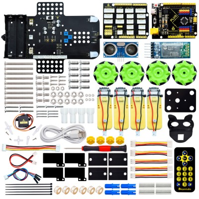 Kit masina robot 4WD Mecanum pentru proiecte de programare STEM, KS0551 foto