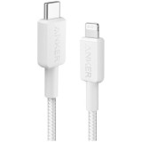 Cumpara ieftin Anker USB, C la Lightning, 0.9m, 480 Mbps, nylon braided, alb , A81B5G21