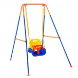Leagan pentru copii, cadru otel A, max 90 kg, scaun PVC, 4 saci pentru stabilitate, pliabil, 158 x 112 x 162 cm, VivaTechnix