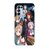Husa compatibila cu Oppo A54 5G model Sword Art Online Family, Silicon, TPU, Viceversa, Transparent, Carcasa