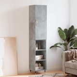 VidaXL Dulap &icirc;nalt, gri beton, 34,5x34x180 cm, lemn prelucrat