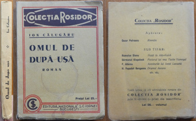 Ion Calugaru, Omul de dupa usa, Colectia Rosidor, 1931, editia 1 foto