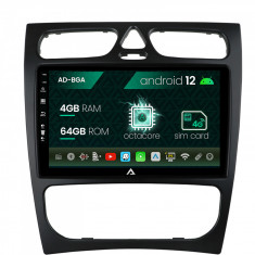 Navigatie Mercedes Benz C-Class W203 (2000-2005), Android 12, A-Octacore 4GB RAM + 64GB ROM, 9 INCH - AD-BGA9004+AD-BGRKIT416