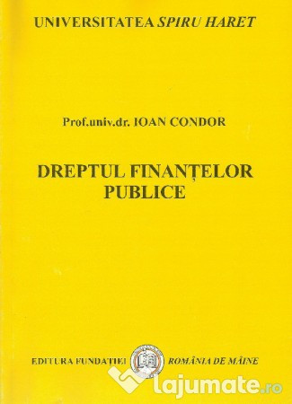 Dreptul finantelor publice, Ioan Condor.