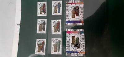 Nevis-Transport,locomotive ,trenuri-serie completa si 2 colite,nestampilate MNH-(T5) foto