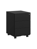 Cumpara ieftin Dulap inchidere cu cheie, Songmics, 39 x 45 x 55 cm, 3 sertare, OFC63BK, Negru