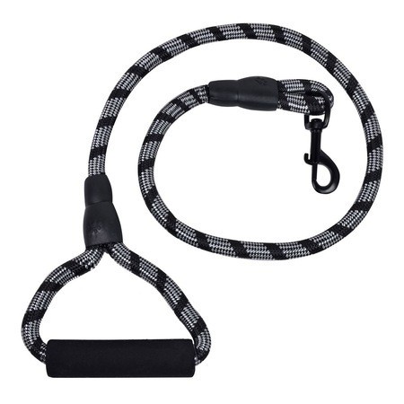 Lesa Pentru Caini, Premium, Negru Cu Alb, 110x1.6 cm