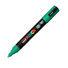 Marker UNI PC-5M Posca, 1.8-2.5 mm,varf mediu,verde