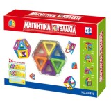 Cumpara ieftin Set de constructie magnetic, 24 piese