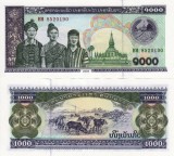 Bancnota Laos 1000 Kip 2003 UNC, Asia, Bancnote Straine