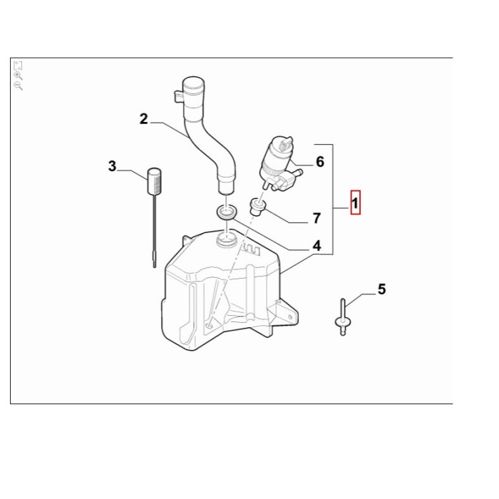 Rezervor spalator parbriz OPEL CORSA D, 07.2006-12.2014, fara senzor nivel lichid, fara pompa spalare, fara Gat de umplere, modele fara spalator faru