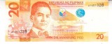 M1 - Bancnota foarte veche - Filipine / Pilipinas - 20 piso - 2021