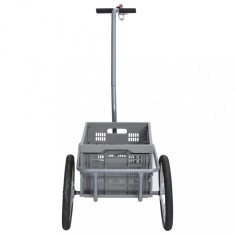 vidaXL Remorca de bicicleta &amp;amp; cutie transport pliabila 50 L gri 150 kg foto