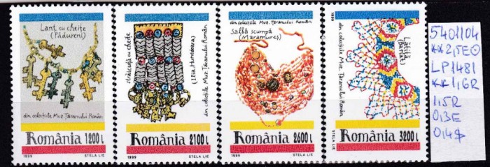 1999 Vechi podoabe Romanesti LP1481 MNH Pret 1,3+1 Lei