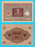 Germania (p#60) 2 Mark 1920 UNC 'Darlehnskassenschein' serie: 86.662762; (ROG CITITI DETALIILE!)