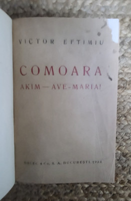 VICTOR EFTIMIU - COMOARA. AKIM -- AVE - MARIA , 1932 foto