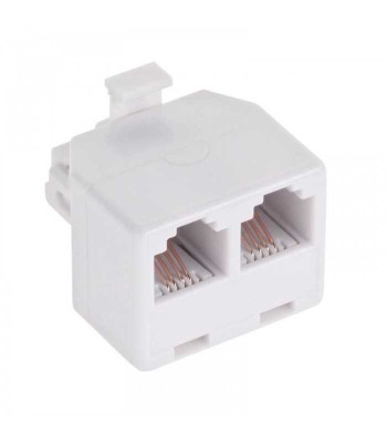 Adaptor telefonic 6P4C RJ11 tata la 2 mama foto