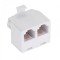 Adaptor telefonic 6P4C RJ11 tata la 2 mama