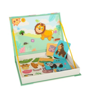 Puzzle magnetic Safari 47 piese animale educativ pentru copii foto