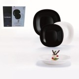 Set de masa CARINE 18 piese, combinatie alb-negru Handy KitchenServ, Perfect Home