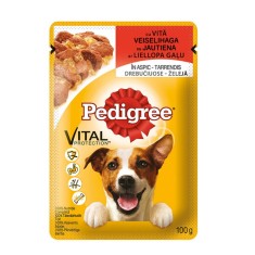 Plic Hrana Umeda pentru Caini PEDIGREE Vital, Vita si Miel, 100 g, Hrana cu Vita pentru Caine, Conserva de Carne de Vita, Carne de Vita pentru Catei, foto