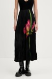 Desigual fusta FOLLET culoarea negru, maxi, evazati, 25SWFW06
