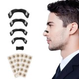 Dilatator Nazal Magnetic Salestore.ro&reg; &ndash; Anti-sforăit, 4 Benzi Magnetice, Aplicator, 30 Plasturi, Sport, Negru