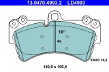 ATE 13.0470-4993.2 ATE Ceramic set placute frana disc