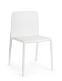 Set 4 scaune polipropilena alba Chloris 50.5x42x82 cm