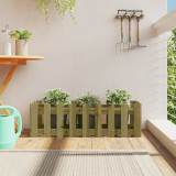 VidaXL Pat &icirc;nălțat grădină design gard 100x30x30 cm lemn impregnat pin