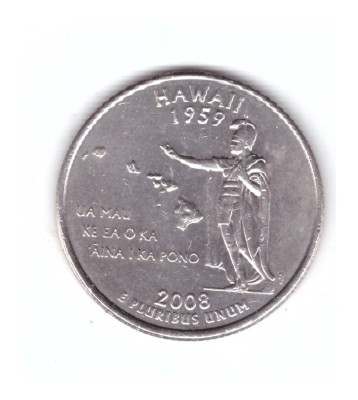 Moneda SUA 25 centi/quarter dollar 2008 D, Hawaii 1959, stare buna, curata foto
