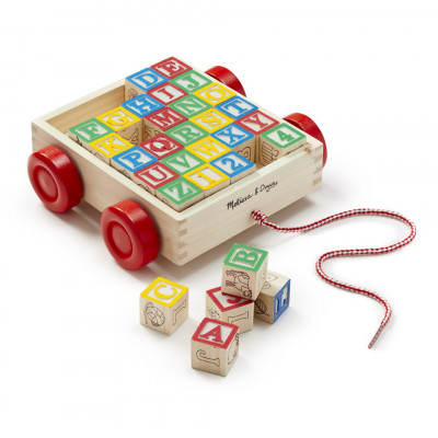 Melissa and Doug - Carucior cu cuburi ABC foto